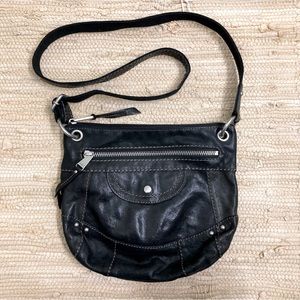 Fossil Black Leather Crossbody Bag Purse